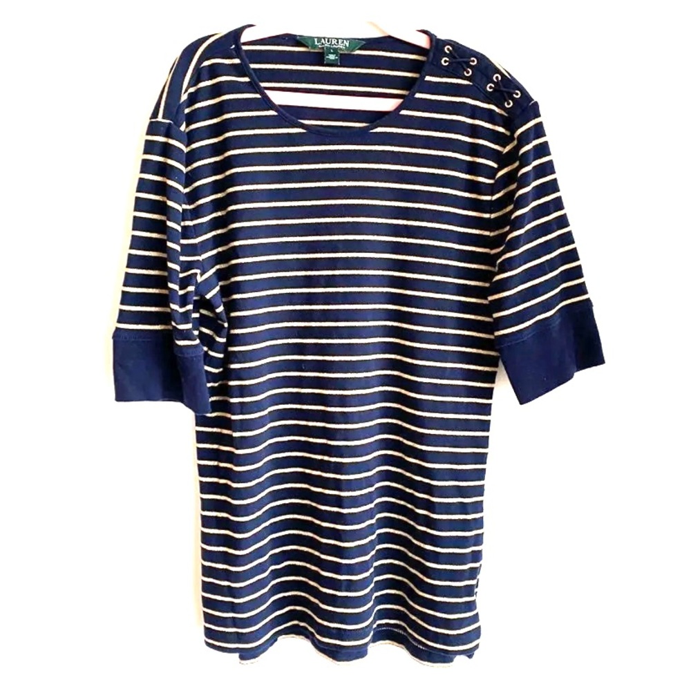 Ralph Lauren striped women shirt gold L